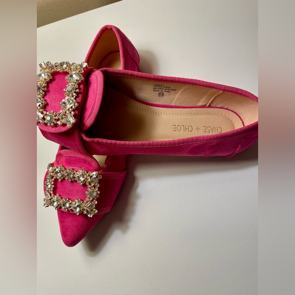 VICI Case & Chloe rhinestone faux shade ballet flats - Picture 3 of 7